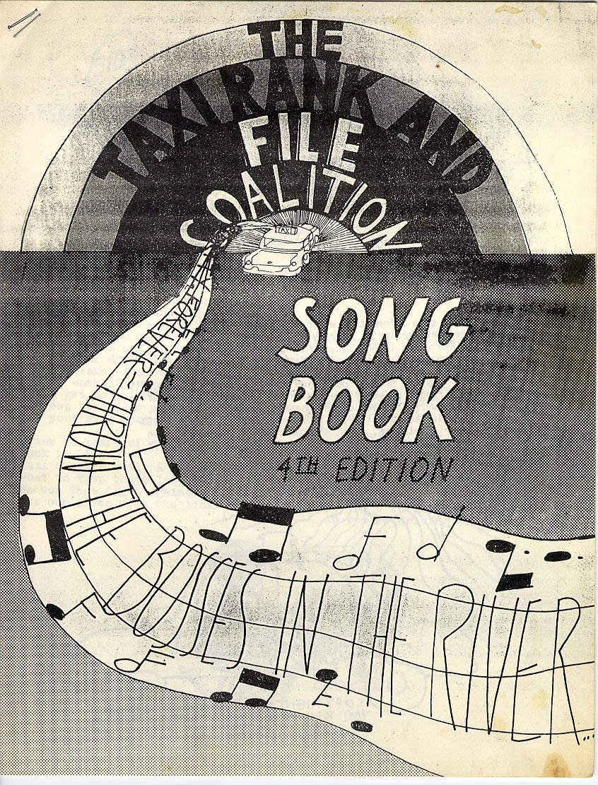 Cover of the Taxi Rank-and-File Coalition Song Book. 1976
